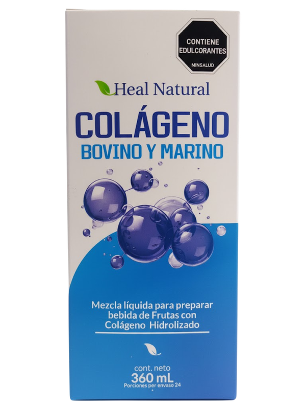 COLAGENO BOVINO Y MARINO 360 ml - Heal Natural